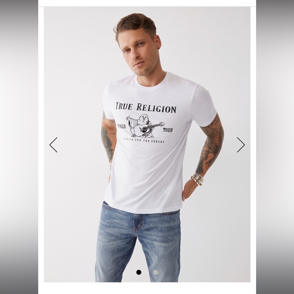 True religion logo Buddha tee